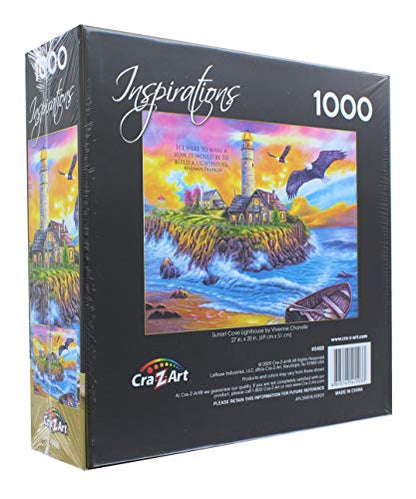 Inspirations Sunset Cove Lighthouse 1000 PC Jigsaw Puzzle