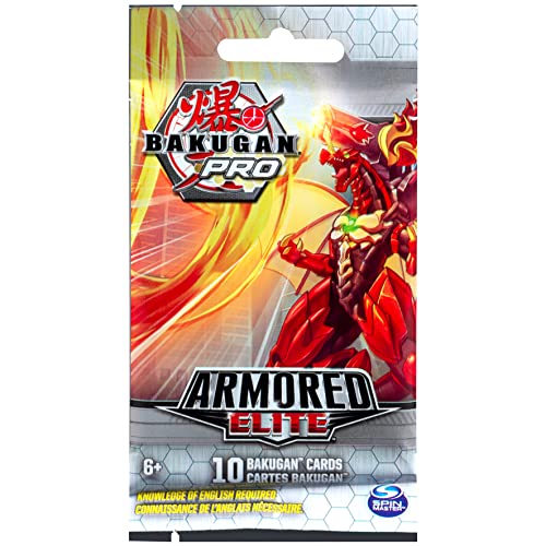 Bakugan Pro, Armored Elite Booster Pack with 10 Collectible Trading Cards, for Ages 6 and Up