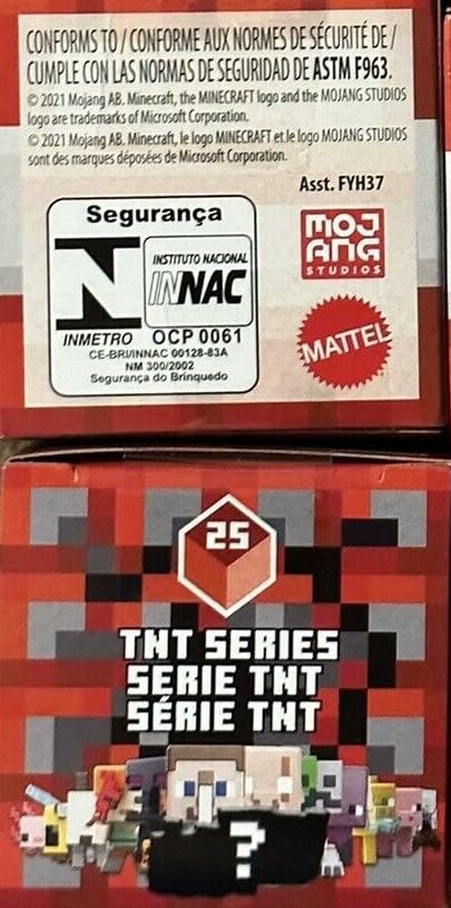 Minecraft TNT Series 25 Mini Figure Mystery Pack (Bundle of 3 Packs)