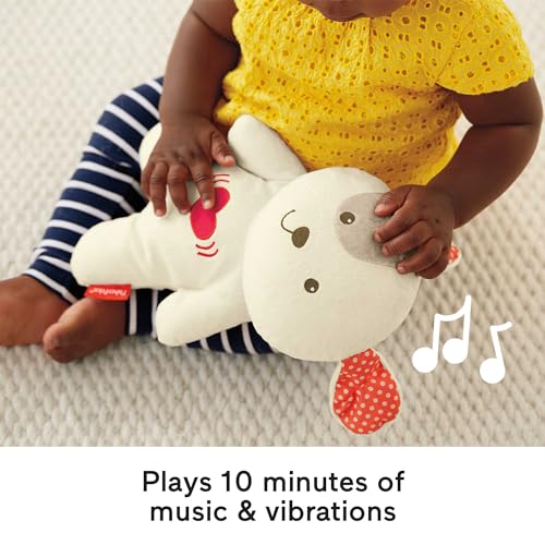 Fisher-Price Sound Machine Soothe 'N Snuggle Otter Portable Plush Baby Toy with Sensory Details Music Lights & Rhythmic Breathing Motion