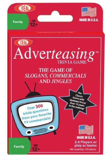 Cadaco Poof-Slinky 0C672 Ideal Adverteasing Trivia Card Game With Over (300) Questio