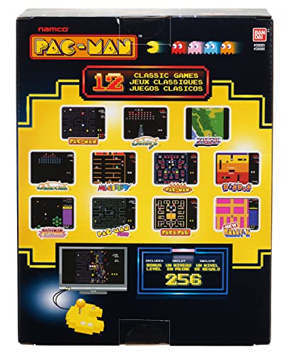 Bandai - Pac-Man Connect and Play: Gold Edition Controller w/ 12 Classic Games