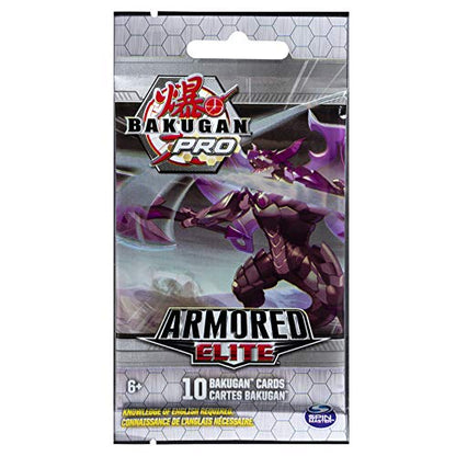 Bakugan Pro, Armored Elite Booster Pack with 10 Collectible Trading Cards, for Ages 6 and Up