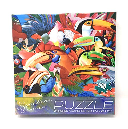 Jigsaw Puzzle Heads Up By Graeme Stevenson Tropical Birds Tucan Parrot Macaw 500 Piece