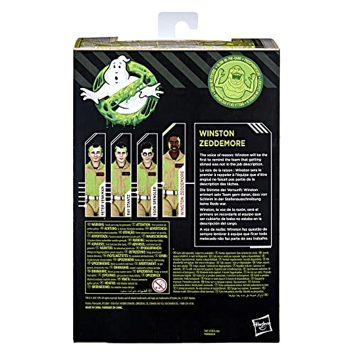 Ghostbusters Plasma Series Glow-in-The-Dark Winston Zeddemore Toy 15-Cm-Scale Collectible Classic 1984 Figure, Ages 4 and Up, Multicolor, F4851