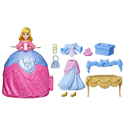 Disney F3467 Princess Secret Styles-Aurora Stylish Surprise-Doll Playset with Clothes and Accessories-4+, Multi-Coloured