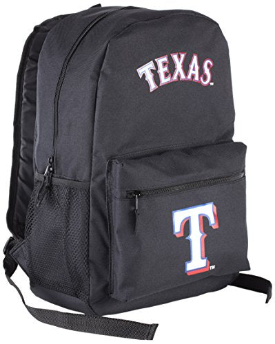 Concept One MLB Texas Rangers Sprint Backpack, 18-Inch, Black/Black
