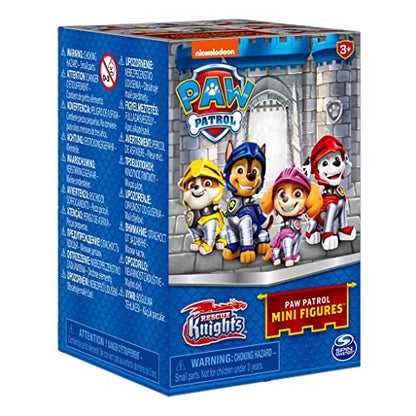 Spin Master 6062143 Paw Patrol Rescue Knights Collectible Blind Box Mini Figure with Castle Tower Container, 2-inch Height