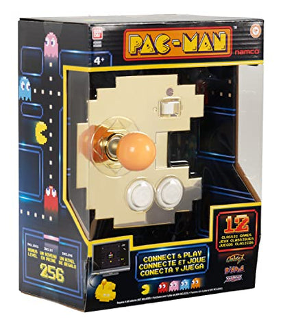 Bandai - Pac-Man Connect and Play: Gold Edition Controller w/ 12 Classic Games