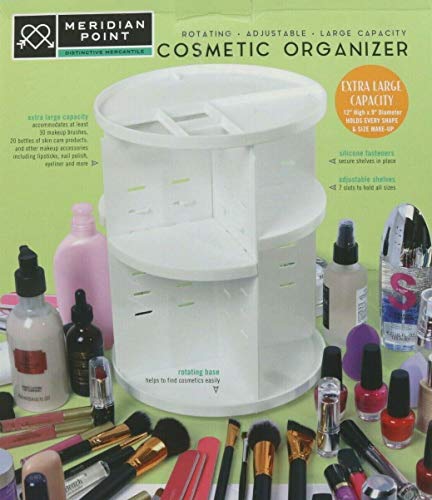 Meridian Point Rotating Adjustable Large Capacity 360 Degree Cosmetic Organizer
