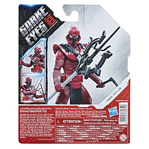 Snake Eyes: G.I. Joe Origins Red Ninja Action Figure Collectible Toy with Action Feature and Accessories, Toys for Kids Ages 4 and Up