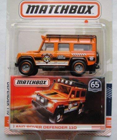 Matchbox Globe Travelers Orange Land Rover Defender 110 65TH Anniversary