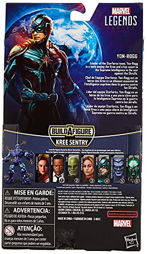 Marvel Captain Marvel 6-inch Legends Yon-Rogg Kree Figure for Collectors, Kids, and Fans