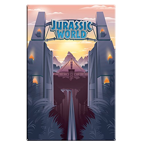 Factory Entertainment Jurassic World Park Gates Large Metal Sign