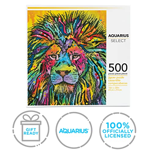 AQUARIUS Dean Russo Lion Jigsaw Puzzle (500 Piece Jigsaw Puzzle) - Glare Free - Precision Fit - Officially Licensed Dean Russo Merchandise & Collectibles - 14 x 19 Inches