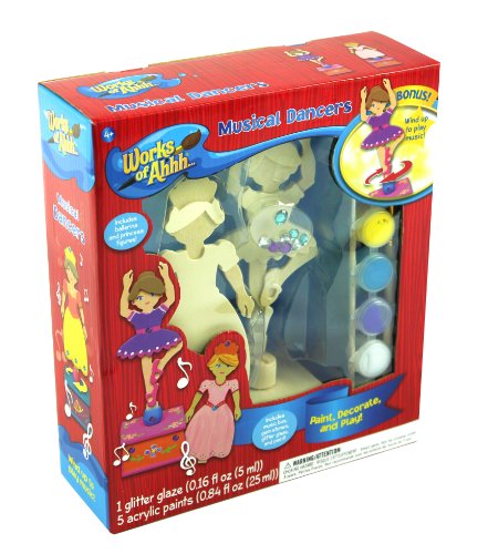MasterPieces Works of Ahhh Musical Dancers Wood Paint Kit, Set of 2