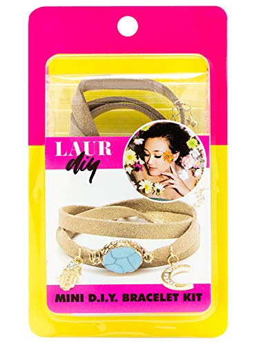 LaurDIY Gold Turquoise Wrap Bracelet MINI DIY KIT, Multicolor