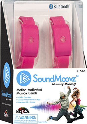 SoundMoovz Musical Bandz, Motion-Activated, Bluetooth Music player – Pink