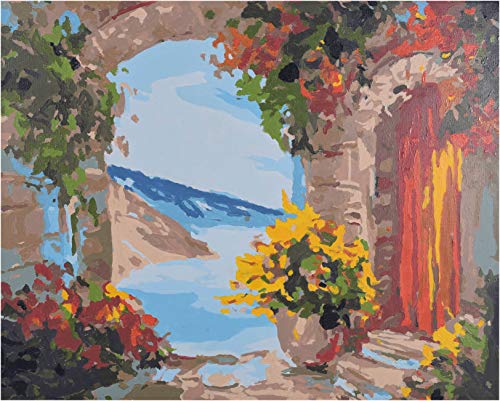 Artiparty Paint by Numbers Oil Painting Kit – Wrinkle-Free – Art Set Includes Rolled Canvas, 4 Paintbrushes, and 24 Oil Colors – DIY Number Painting for Beginner Artists – Coloring Hobby