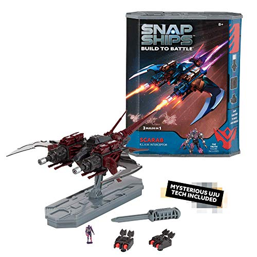 Snap Ships Scarab K.L.A.W. Interceptor - Construction Toy for Custom Building and Battle Play - Ages 8+