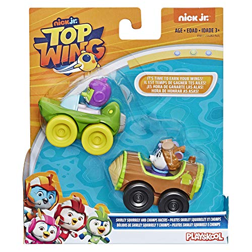 Top Wing Racers 2 Pack: Shirley Squirrely and Chomps from The Nick Jr. Show, Racers with Attached Figures, Great Toy for Kids Ages 3 to 5