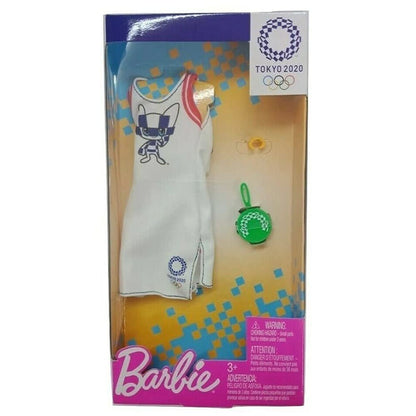 Barbie Clothes: Outfit Inspired by Olympic Games Tokyo 2020 Doll, Dress with Racquet-Shaped Purse and Watch, Gift for 3 to 8 Year Olds