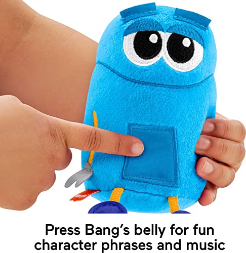 Fisher-Price StoryBots Colors with Bang Plush, take-along musical preschool toy for kids ages 3 years and up