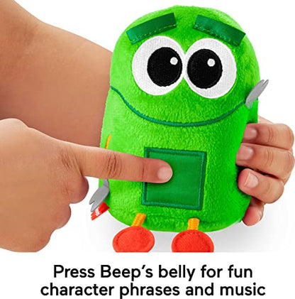 Fisher-Price StoryBots Animals with Beep Plush, take-along musical preschool toy for kids ages 3 years and up