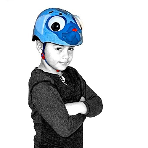 Bell Raskullz Pugsley Pug Blue Helmet with Googly Eyes, Multi (8052012)