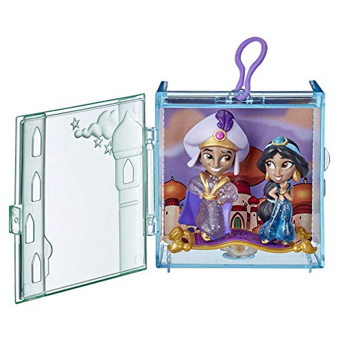 Disney Princess Perfect Pairs Jasmine, Fun Aladdin Unboxing Toy with 2 Dolls, Portable Display Case and Stand, for Kids 3 Years and Up