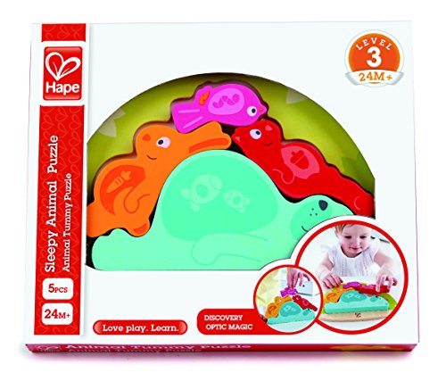 Hape Sleepy Animal Puzzle Game, Multicolor, 5'' x 2''