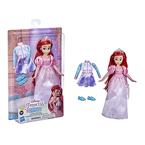 Disney Princess Comfy Squad Comfy to Classic Ariel Fashion Doll with Extra Outfit and Shoes, Toy for Girls 5 Years and Up