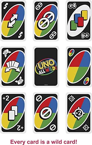 Mattel Games UNO All Wild Card Game for Family Night