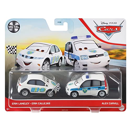 Disney Cars Toys and Pixar Cars 3, WGP Security Guard & Race Starter 2-Pack, 1:55 Scale Die-Cast Fan Favorite Character Vehicles for Racing and Storytelling Fun, Gift for Kids Age 3 and Older, Multi