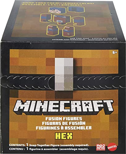 Mattel Minecraft Fusion Hex Figure Craft-a-Figure Set, Build Your Own Minecraft Character to Play with, Trade and Collect, Toy for Kids Ages 6 Years and Older