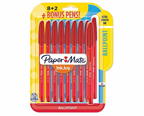 Papermate inkjoy ballpoint red pens