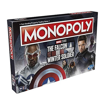 MONOPOLY: Marvel Studios' The Falcon and The Winter Soldier Edition Board Game for Marvel Fans, Game for 2-6 Players for Ages 14 and Up