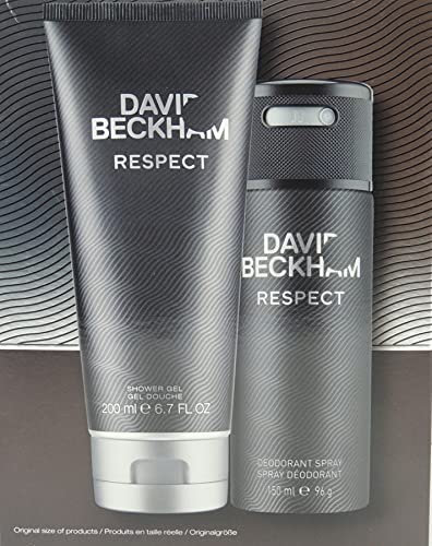 David Beckham RESPECT Gift Set: Shower Gel 6.7 fl oz and Deodorant Spray 5 oz