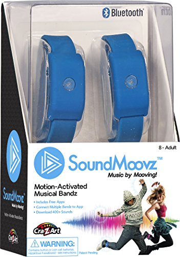 SoundMoovz Musical Bandz, Motion-Activated, Bluetooth Music player – Blue