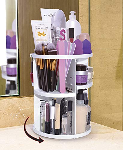 Meridian Point Rotating Adjustable Large Capacity 360 Degree Cosmetic Organizer