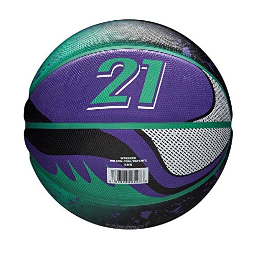 WILSON 21 Series Basketball 27.5", Purple/Green