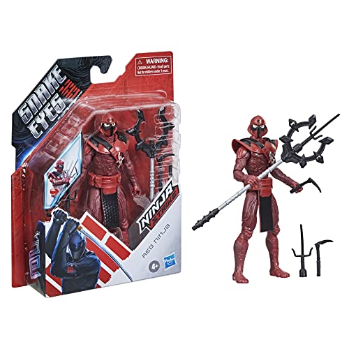 Snake Eyes: G.I. Joe Origins Red Ninja Action Figure Collectible Toy with Action Feature and Accessories, Toys for Kids Ages 4 and Up