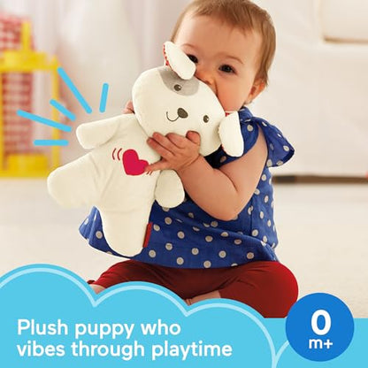 Fisher-Price Sound Machine Soothe 'N Snuggle Otter Portable Plush Baby Toy with Sensory Details Music Lights & Rhythmic Breathing Motion