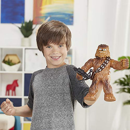 Star Wars Galactic Heroes Mega Mighties Chewbacca 10-Inch Action Figure with Bowcaster Accessory, Toys for Kids Ages 3 and Up