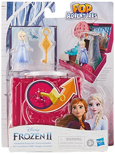 Hasbro Disney Frozen Pop Adventures Enchanted Forest Set Pop-Up Playset with Handle, Including Elsa Doll, Toy Inspired 2 Movie