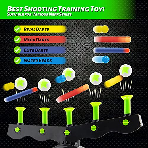 TSOGIA Toy Gun Set,Shooting Game Glow in The Dark, Floating Ball Electric Target Practice Toys for Kids Boys Hover Shot, 1 Blaster Toy Gun, 10 Soft Foam Balls, 3 Darts,Gift for Kids Ages 4 +