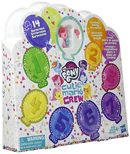 My Little Pony Toy Cutie Mark Crew Confetti Party Countdown Collectible 8 Pack with 14 Surprises