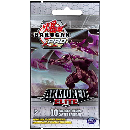 Bakugan Pro, Armored Elite Booster Pack with 10 Collectible Trading Cards, for Ages 6 and Up