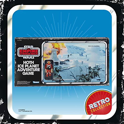 Hasbro Gaming Star Wars The Empire Strikes Back Hoth Ice Planet Adventure Board Game; Based on The 1980 Board Game; Exclusive Luke Skywalker (Snowspeeder) Figure