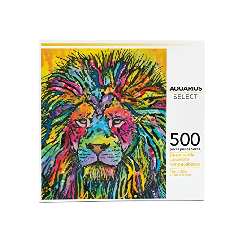 AQUARIUS Dean Russo Lion Jigsaw Puzzle (500 Piece Jigsaw Puzzle) - Glare Free - Precision Fit - Officially Licensed Dean Russo Merchandise & Collectibles - 14 x 19 Inches